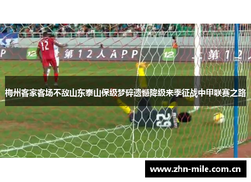 梅州客家客场不敌山东泰山保级梦碎遗憾降级来季征战中甲联赛之路 梅州客家客场不敌山东泰山保级梦碎遗憾降级来季征战中甲联赛之路